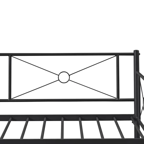 Καναπές Κρεβάτι CIMARRON Μαύρο Μέταλλο Για Στρώμα 90x190cm