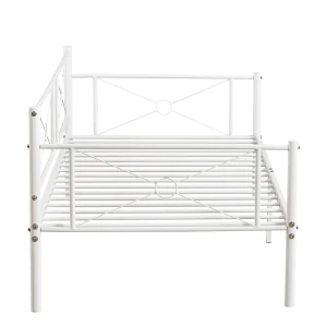 Καναπές Κρεβάτι CIMARRON Λευκό Μέταλλο 197.5x96x75cm (Στρώμα 90x190cm)