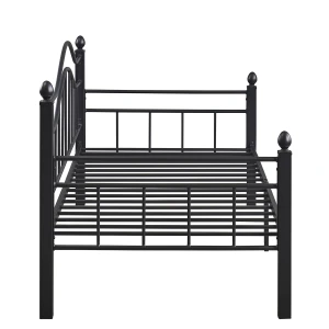 Καναπές Κρεβάτι PECOS Μαύρο Μέταλλο 200x98x99cm (Στρώμα 90x190cm)