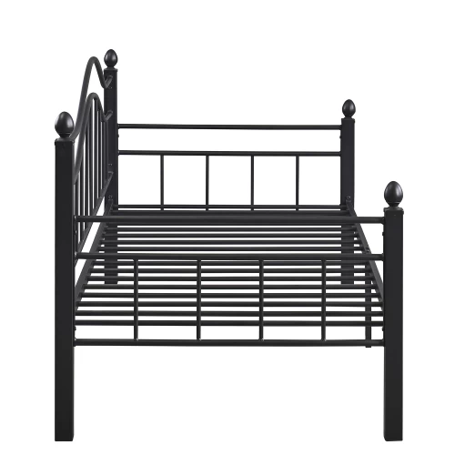 Καναπές Κρεβάτι PECOS Μαύρο Μέταλλο Για Στρώμα 90x190cm