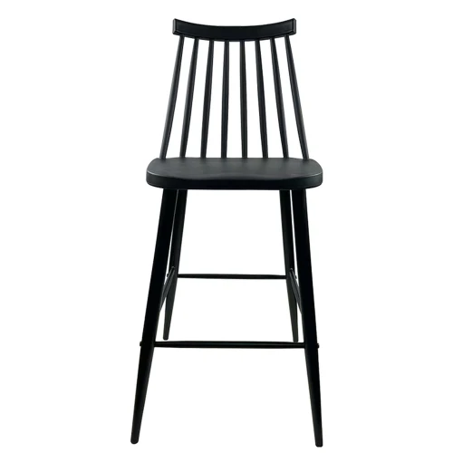 Σκαμπό Bar MARANTA Μαύρο PP/Μέταλλο 45x46x97cm