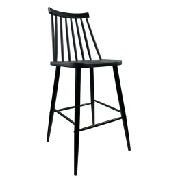 Σκαμπό Bar MARANTA Μαύρο PP/Μέταλλο 45x46x97cm