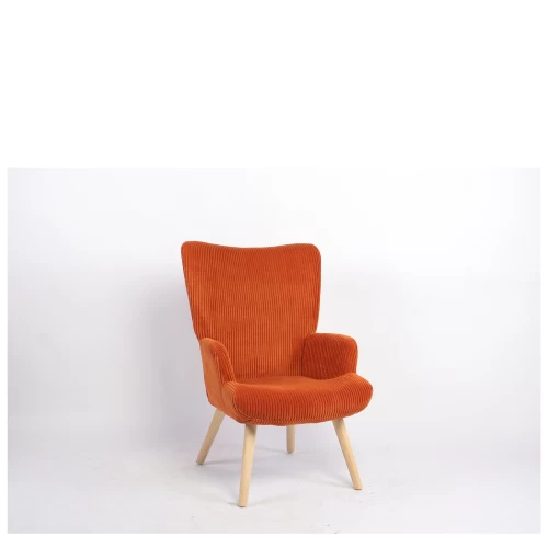 Πολυθρόνα LIRA Σάπιο Μήλο Ύφασμα Κοτλέ/Ξύλο 94.5x64x70.5cm