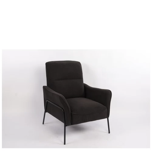Πολυθρόνα ELAN Μαύρο Ύφασμα Κοτλέ/Μέταλλο 94x77x82cm