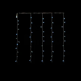 120 LED Κουρτίνα Εξωτερικού Χώρου Ψυχρό Λευκό Φως Διάφανο Καλώδιο 1x3m