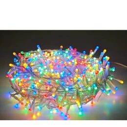 500 LED Εξωτερικού Χώρου Πολύχρωμο Φως Διάφανο Καλώδιο