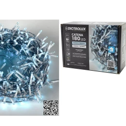 180 LED Εσωτ. &amp; Εξωτ. Χώρου Με 8 Προγράμματα Και Μετασχηματιστή Ψυχρό Λευκό Φως Πράσινο Καλώδιο Μη Επεκτεινόμενο IP44 31