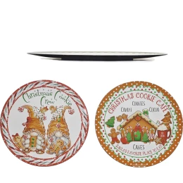 Χριστουγεννιάτικος Δίσκος Gingerbread 40cm Σε 2 Σχέδια