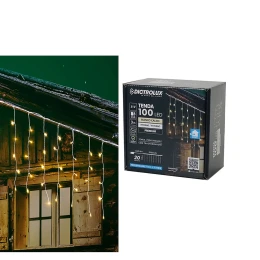Χριστουγεννιάτικη Κουρτίνα Φωτισμού 100 LED Θερμό Λευκό 3x0.5m