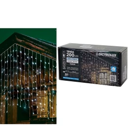 Χριστουγεννιάτικη Κουρτίνα Φωτισμού 200 LED Λευκό Ψυχρό 2x1.5m