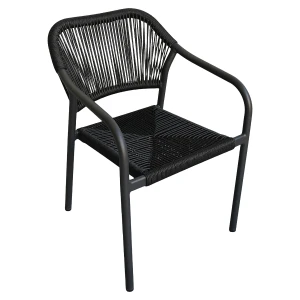 Πολυθρόνα Κήπου MOOREA Ανθρακί Αλουμίνιο/Rattan 58x56x79cm
