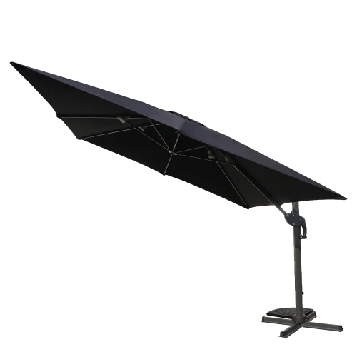 Ομπρέλα Κήπου VALENA Μαύρο/Γκρι Αλουμίνιο/Polyester Φ3x3m