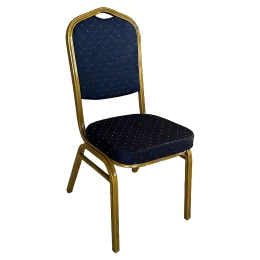Καρέκλα Catering AUREVIA Μπλε/Χρυσό Ύφασμα/Μέταλλο 57x40x93cm