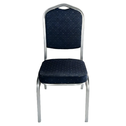 Καρέκλα Catering AUREVIA Μπλε/Ασημί Ύφασμα/Μέταλλο 57x40x93cm