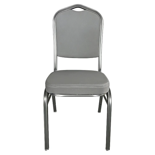 Καρέκλα Catering AUREVIA Γκρι/Ασημί Ύφασμα/Μέταλλο 57x40x93cm