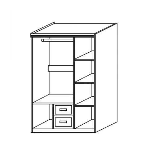 Ντουλάπα PROTEA Φυσικό Μοριοσανίδα 120x50x195cm