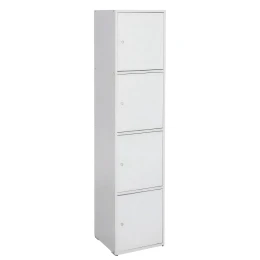 Παπουτσοθήκη ALVERO Λευκό Μοριοσανίδα/Ξύλο 40x39x157cm