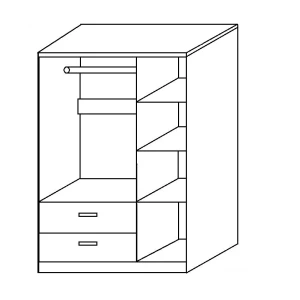 Ντουλάπα TUBEROSA Φυσικό Μοριοσανίδα 120x50x180cm
