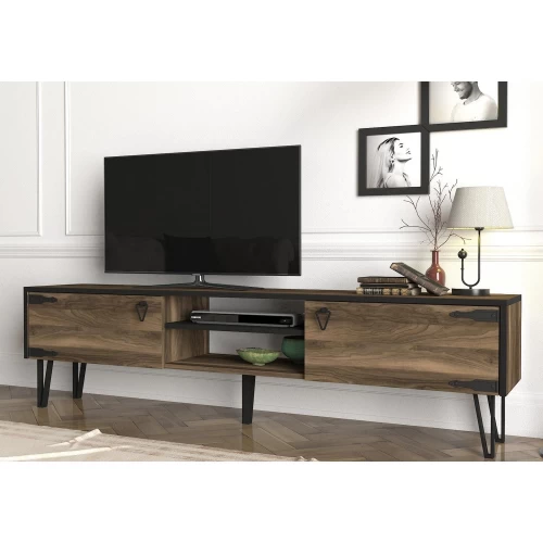 Έπιπλο Τηλεόρασης Thira Σκούρο Καφέ 180x30x49cm