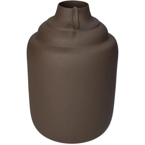 Βάζο Καφέ Μέταλλο 13x13x19.5cm