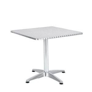 Τραπέζι Αλουμινίου CALLISTO Ασημί 70x70x70cm