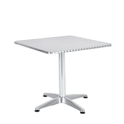 Τραπέζι Αλουμινίου CALLISTO Ασημί 70x70x70cm