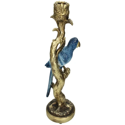 Κηροπήγιο Πουλί Μπλε Polyresin 10.5x9x25.5cm