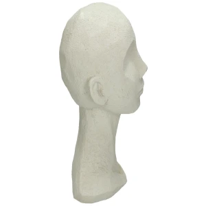 Διακοσμητικό Κεφάλι Λευκό Polyresin 17.5x15.5x28.4cm