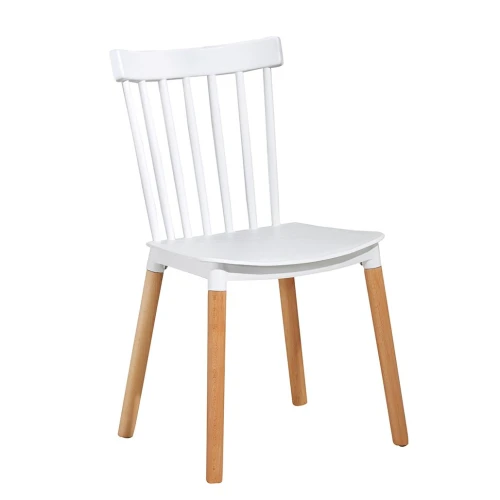 Καρέκλα FLAPPER Λευκό PP/Ξύλο 42.5x49.5x84cm