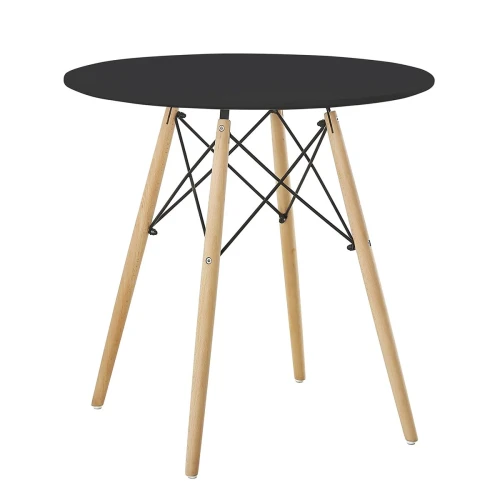 Τραπέζι RAPTOR Μαύρο MDF/Ξύλο Φ70x74cm