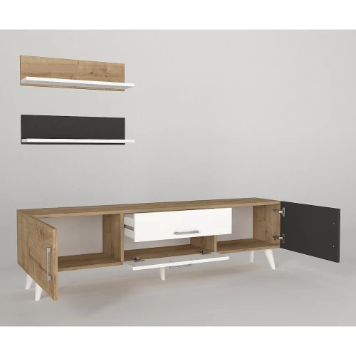 Σύνθετο OREGON Sapphire/Ανθρακί/Μπεζ Μοριοσανίδα 160x32x45cm