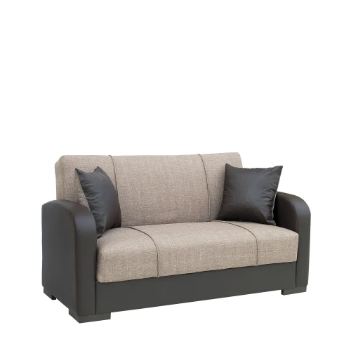 Καναπές Κρεβάτι Διθέσιος MARTINI Καφέ PU 154x84x84cm