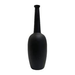 ΕΠΙΤΡΑΠΕΖΙΟ ΚΕΡΑΜΙΚΟ ΔΙΑΚΟΣΜΗΤΙΚΟ ELENDIL HM4591.02 ΜΑΥΡΟ ΜΑΤ Φ12x39.5Υεκ
