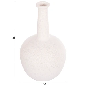 ΕΠΙΤΡΑΠΕΖΙΟ ΚΕΡΑΜΙΚΟ ΔΙΑΚΟΣΜΗΤΙΚΟ ELENDIL HM4593.01 ΥΠΟΛΕΥΚΟ ΚΡΥΣΤΑΛΛΙΚΟ Φ15x25Υεκ