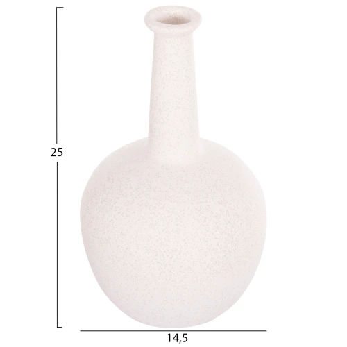 ΕΠΙΤΡΑΠΕΖΙΟ ΚΕΡΑΜΙΚΟ ΔΙΑΚΟΣΜΗΤΙΚΟ ELENDIL HM4593.01 ΥΠΟΛΕΥΚΟ ΚΡΥΣΤΑΛΛΙΚΟ Φ15x25Υεκ