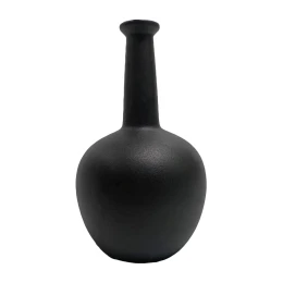 ΕΠΙΤΡΑΠΕΖΙΟ ΚΕΡΑΜΙΚΟ ΔΙΑΚΟΣΜΗΤΙΚΟ ELENDIL HM4593.02 ΜΑΥΡΟ ΜΑΤ 14,5x25Υεκ