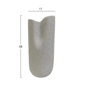 ΕΠΙΤΡΑΠΕΖΙΟ ΚΕΡΑΜΙΚΟ ΔΙΑΚΟΣΜΗΤΙΚΟ GLAZE HM4606.01 ΚΡΥΣΤΑΛΛΙΚΟ ΥΠΟΛΕΥΚΟ 17x16,5x37Υεκ