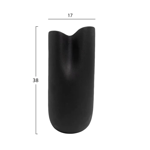 ΕΠΙΤΡΑΠΕΖΙΟ ΚΕΡΑΜΙΚΟ ΔΙΑΚΟΣΜΗΤΙΚΟ GLAZE HM4606.02 ΜΑΥΡΟ ΜΑΤ 17x16,5x37Υεκ