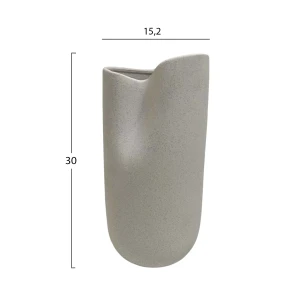 ΕΠΙΤΡΑΠΕΖΙΟ ΚΕΡΑΜΙΚΟ ΔΙΑΚΟΣΜΗΤΙΚΟ GLAZE HM4607.01 ΥΠΟΛΕΥΚΟ ΚΡΥΣΤΑΛΛΙΚΟ 15x15x30Υεκ