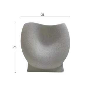 ΕΠΙΤΡΑΠΕΖΙΟ ΚΕΡΑΜΙΚΟ ΔΙΑΚΟΣΜΗΤΙΚΟ GLAZE HM4610.01 ΥΠΟΛΕΥΚΟ ΚΡΥΣΤΑΛΛΙΚΟ 26x14x25Υεκ