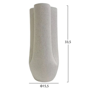 ΕΠΙΤΡΑΠΕΖΙΟ ΚΕΡΑΜΙΚΟ ΔΙΑΚΟΣΜΗΤΙΚΟ GLAZE HM4611.01 ΚΡΥΣΤΑΛΛΙΚΟ ΥΠΟΛΕΥΚΟ Φ14x34Υεκ