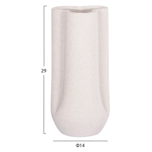 ΕΠΙΤΡΑΠΕΖΙΟ ΚΕΡΑΜΙΚΟ ΔΙΑΚΟΣΜΗΤΙΚΟ GLAZE HM4612.01 ΚΡΥΣΤΑΛΛΙΚΟ ΥΠΟΛΕΥΚΟ Φ14x29Υεκ