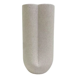 ΕΠΙΤΡΑΠΕΖΙΟ ΚΕΡΑΜΙΚΟ ΔΙΑΚΟΣΜΗΤΙΚΟ GLAZE HM4612.01 ΚΡΥΣΤΑΛΛΙΚΟ ΥΠΟΛΕΥΚΟ Φ14x29Υεκ