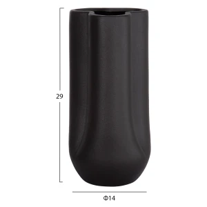 ΕΠΙΤΡΑΠΕΖΙΟ ΚΕΡΑΜΙΚΟ ΔΙΑΚΟΣΜΗΤΙΚΟ GLAZE HM4612.02 ΜΑΥΡΟ ΜΑΤ Φ14x29Υεκ