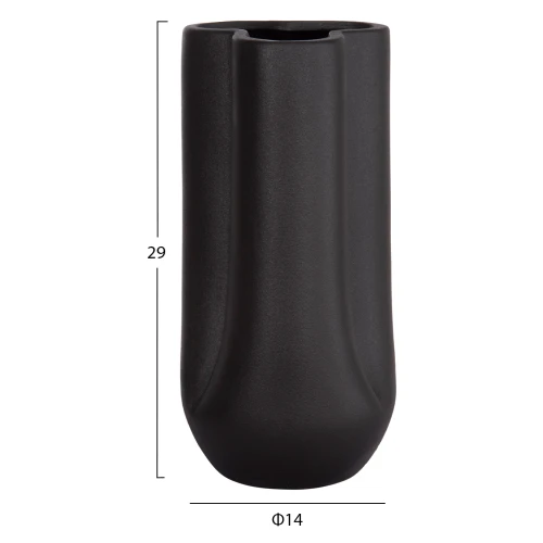 ΕΠΙΤΡΑΠΕΖΙΟ ΚΕΡΑΜΙΚΟ ΔΙΑΚΟΣΜΗΤΙΚΟ GLAΖΕ HM4612.02 ΜΑΥΡΟ ΜΑΤ Φ14x29Υεκ
