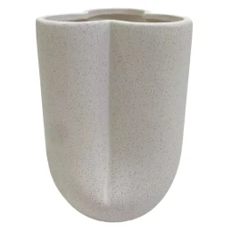 ΕΠΙΤΡΑΠΕΖΙΟ ΚΕΡΑΜΙΚΟ ΔΙΑΚΟΣΜΗΤΙΚΟ GLAZE HM4613.01 ΚΡΥΣΤΑΛΛΙΚΟ ΥΠΟΛΕΥΚΟ Φ16x22Υεκ