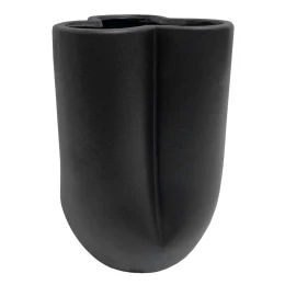 ΕΠΙΤΡΑΠΕΖΙΟ ΚΕΡΑΜΙΚΟ ΔΙΑΚΟΣΜΗΤΙΚΟ GLAZE HM4613.02 ΜΑΥΡΟ ΜΑΤ Φ16x22Υεκ