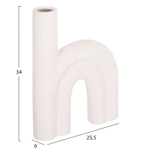 ΕΠΙΤΡΑΠΕΖΙΟ ΚΕΡΑΜΙΚΟ ΔΙΑΚΟΣΜΗΤΙΚΟ ARCON HM4638.01 ΚΡΥΣΤΑΛΛΙΚΟ ΥΠΟΛΕΥΚΟ 25,5x6x34Υεκ