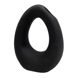 ΕΠΙΤΡΑΠΕΖΙΟ ΚΕΡΑΜΙΚΟ ΔΙΑΚΟΣΜΗΤΙΚΟ ELLIPTO HM4644.02 ΜΑΥΡΟ ΜΑΤ 16,5x9x20Υεκ