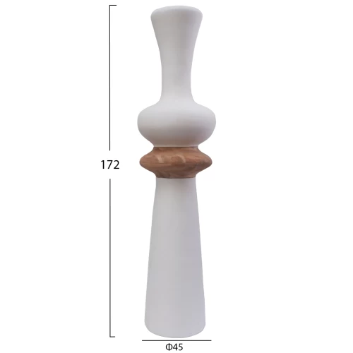 ΔΙΑΚΟΣΜΗΤΙΚΟ ΒΑΖΟ ΔΑΠΕΔΟΥ NEBULA HM4660.02L FIBER CEMENT ΛΕΥΚΟ--ΞΥΛΟ ΤΕΑΚ Φ45x172Υεκ